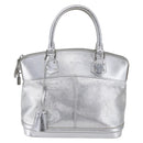 LOUIS VUITTON Suhari Lockit PM Hand Bag Silver M95541 LV Auth gh1323-13