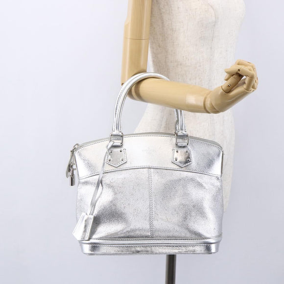 LOUIS VUITTON Suhari Lockit PM Hand Bag Silver M95541 LV Auth gh1323
