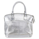 LOUIS VUITTON Suhari Lockit PM Hand Bag Silver M95541 LV Auth gh1323-2