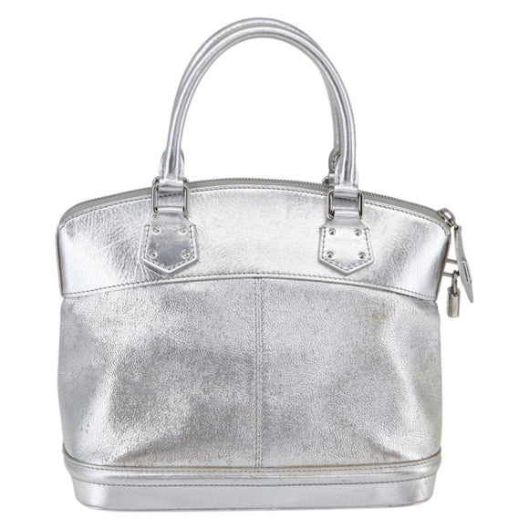 LOUIS VUITTON Suhari Lockit PM Hand Bag Silver M95541 LV Auth gh1323