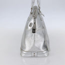 LOUIS VUITTON Suhari Lockit PM Hand Bag Silver M95541 LV Auth gh1323-3