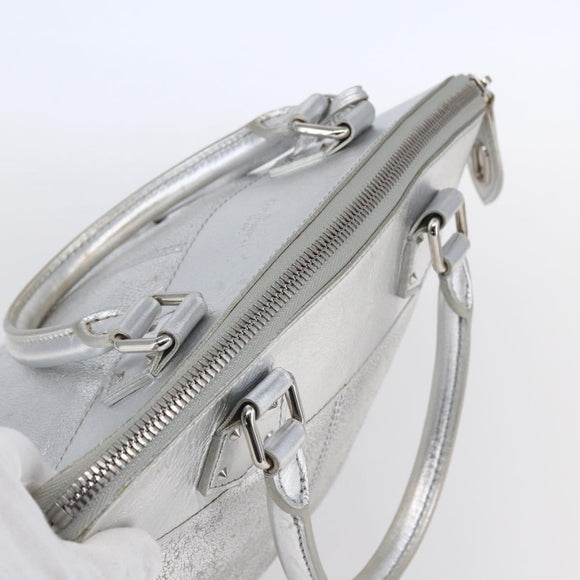 LOUIS VUITTON Suhari Lockit PM Hand Bag Silver M95541 LV Auth gh1323