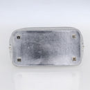LOUIS VUITTON Suhari Lockit PM Hand Bag Silver M95541 LV Auth gh1323-5