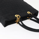 Christian Dior Canage Tote Bag Nylon Black Gold Auth gh1325-6