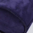 Salvatore Ferragamo Vala Hand Bag Suede Purple Gold Auth gh1326-16