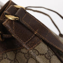 GUCCI GG Supreme Web Sherry Line Bag PVC Beige Gold 164 02 085 Auth gh1328-10