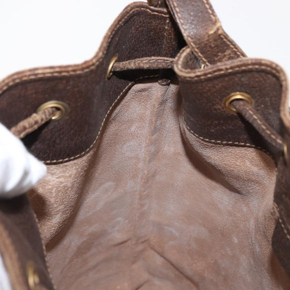 GUCCI GG Supreme Web Sherry Line Bag PVC Beige Gold 164 02 085 Auth gh1328