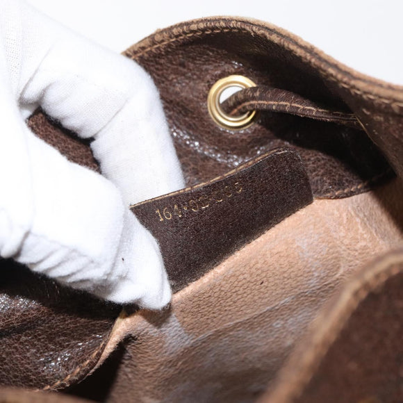 GUCCI GG Supreme Web Sherry Line Bag PVC Beige Gold 164 02 085 Auth gh1328