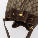 GUCCI GG Supreme Web Sherry Line Bag PVC Beige Gold 164 02 085 Auth gh1328-6