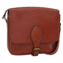 LOUIS VUITTON Epi Cartouchiere MM Shoulder Bag Brown M52243 LV Auth gh1330-1