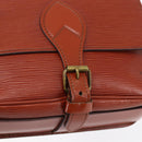 LOUIS VUITTON Epi Cartouchiere MM Shoulder Bag Brown M52243 LV Auth gh1330-9