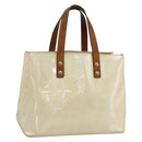 LOUIS VUITTON Monogram Vernis Reade PM Hand Bag Perle M91336 LV Auth gh1333-1
