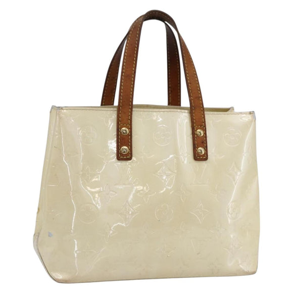 LOUIS VUITTON Monogram Vernis Reade PM Hand Bag Perle M91336 LV Auth gh1333