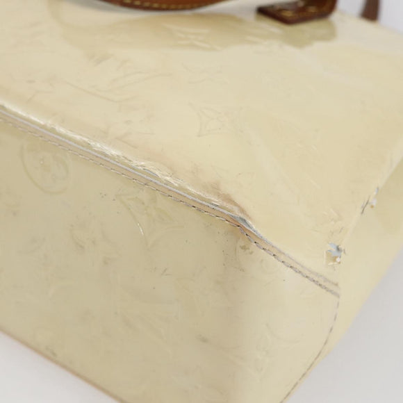 LOUIS VUITTON Monogram Vernis Reade PM Hand Bag Perle M91336 LV Auth gh1333