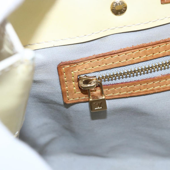 LOUIS VUITTON Monogram Vernis Reade PM Hand Bag Perle M91336 LV Auth gh1333