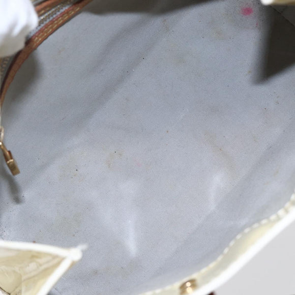 LOUIS VUITTON Monogram Vernis Reade PM Hand Bag Perle M91336 LV Auth gh1333