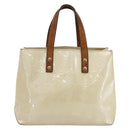 LOUIS VUITTON Monogram Vernis Reade PM Hand Bag Perle M91336 LV Auth gh1333-13