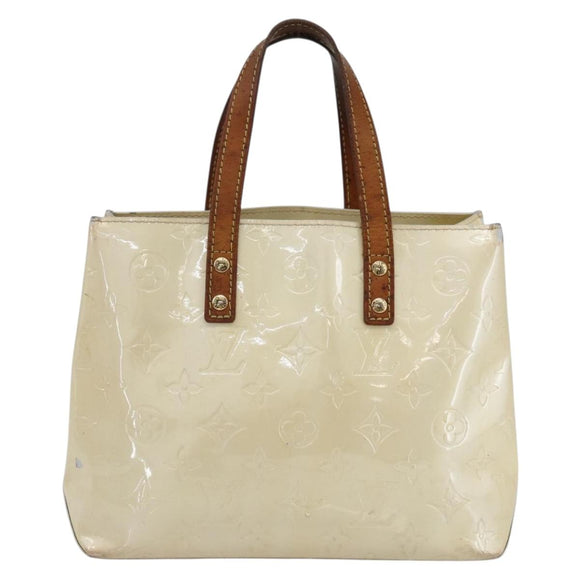 LOUIS VUITTON Monogram Vernis Reade PM Hand Bag Perle M91336 LV Auth gh1333