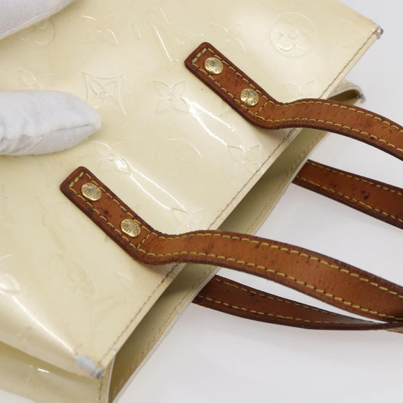 LOUIS VUITTON Monogram Vernis Reade PM Hand Bag Perle M91336 LV Auth gh1333