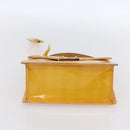 LOUIS VUITTON Monogram Vernis Spring Street Bag Lime Yellow M91068 Auth gh1336-5