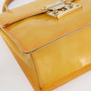 LOUIS VUITTON Monogram Vernis Spring Street Bag Lime Yellow M91068 Auth gh1336-15