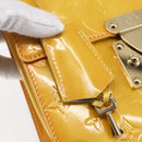 LOUIS VUITTON Monogram Vernis Spring Street Bag Lime Yellow M91068 Auth gh1336-10