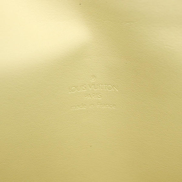 LOUIS VUITTON Monogram Vernis Spring Street Bag Lime Yellow M91068 Auth gh1336