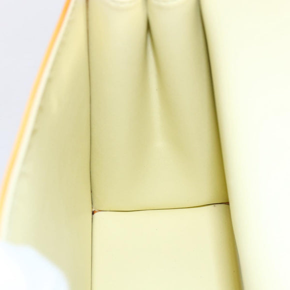 LOUIS VUITTON Monogram Vernis Spring Street Bag Lime Yellow M91068 Auth gh1336