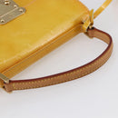LOUIS VUITTON Monogram Vernis Spring Street Bag Lime Yellow M91068 Auth gh1336-7