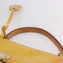 LOUIS VUITTON Monogram Vernis Spring Street Bag Lime Yellow M91068 Auth gh1336-8
