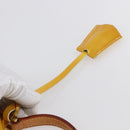 LOUIS VUITTON Monogram Vernis Spring Street Bag Lime Yellow M91068 Auth gh1336-9