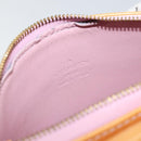 LOUIS VUITTON Monogram Vernis Motto Pouch Marshmallow Pink M91312 LV Auth gh1342-10