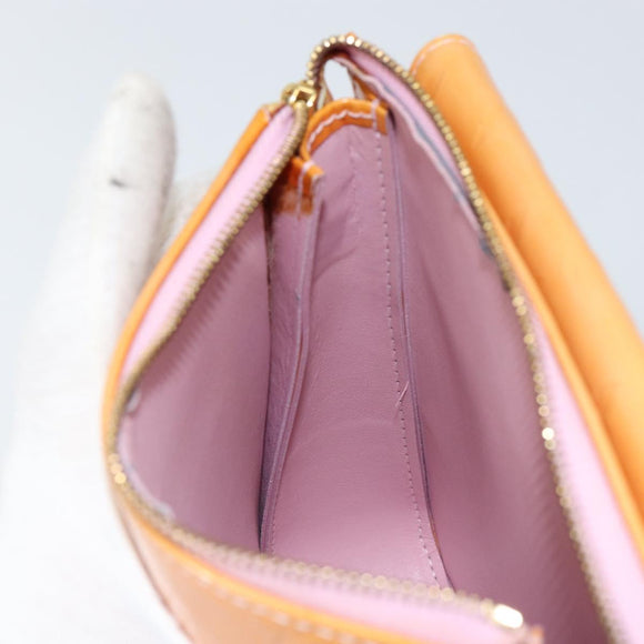 LOUIS VUITTON Monogram Vernis Motto Pouch Marshmallow Pink M91312 LV Auth gh1342