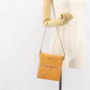 LOUIS VUITTON Monogram Vernis Motto Pouch Marshmallow Pink M91312 LV Auth gh1342-22