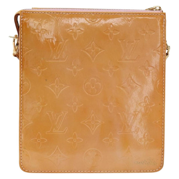 LOUIS VUITTON Monogram Vernis Motto Pouch Marshmallow Pink M91312 LV Auth gh1342