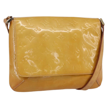 LOUIS VUITTON Monogram Vernis Thompson Street Bag Beige M91301 LV Auth gh1343