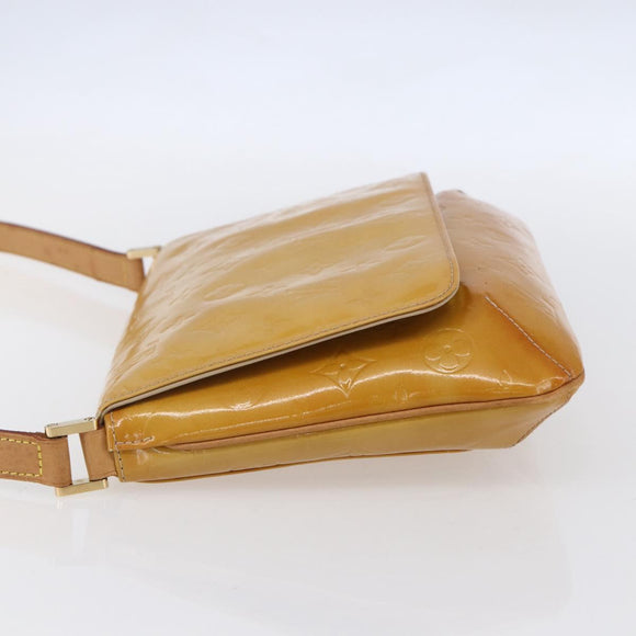 LOUIS VUITTON Monogram Vernis Thompson Street Bag Beige M91301 LV Auth gh1343