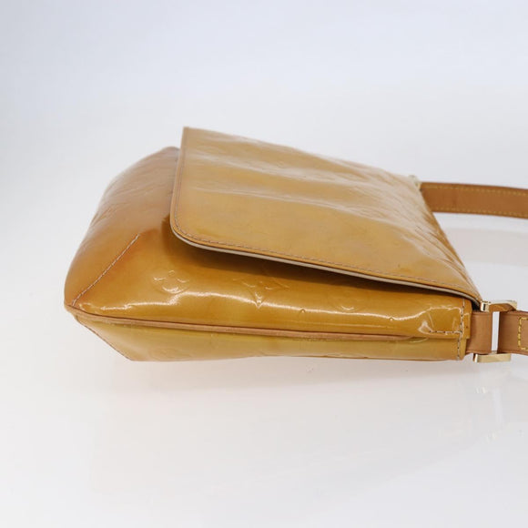 LOUIS VUITTON Monogram Vernis Thompson Street Bag Beige M91301 LV Auth gh1343