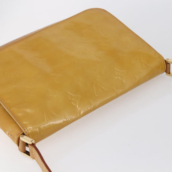 LOUIS VUITTON Monogram Vernis Thompson Street Bag Beige M91301 LV Auth gh1343