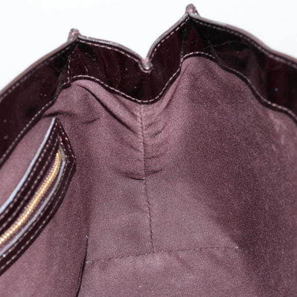 LOUIS VUITTON Monogram Vernis Wilshire PM Hand Bag Amarante M93641 Auth gh1345