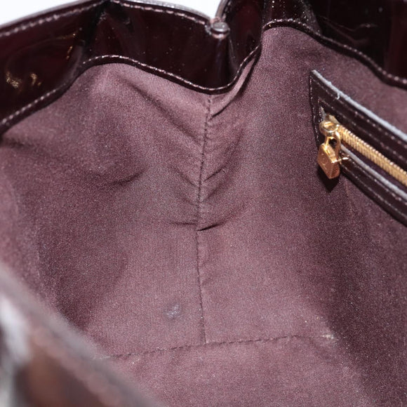 LOUIS VUITTON Monogram Vernis Wilshire PM Hand Bag Amarante M93641 Auth gh1345