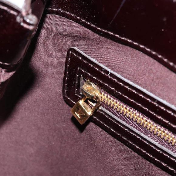 LOUIS VUITTON Monogram Vernis Wilshire PM Hand Bag Amarante M93641 Auth gh1345