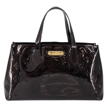 LOUIS VUITTON Monogram Vernis Wilshire PM Hand Bag Amarante M93641 Auth gh1345 - 0