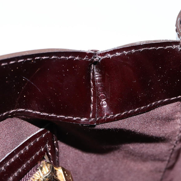 LOUIS VUITTON Monogram Vernis Wilshire PM Hand Bag Amarante M93641 Auth gh1345