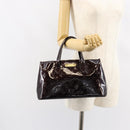 LOUIS VUITTON Monogram Vernis Wilshire PM Hand Bag Amarante M93641 Auth gh1345-22