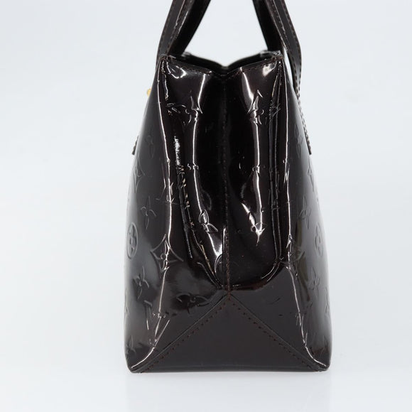 LOUIS VUITTON Monogram Vernis Wilshire PM Hand Bag Amarante M93641 Auth gh1345