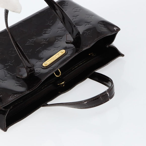 LOUIS VUITTON Monogram Vernis Wilshire PM Hand Bag Amarante M93641 Auth gh1345