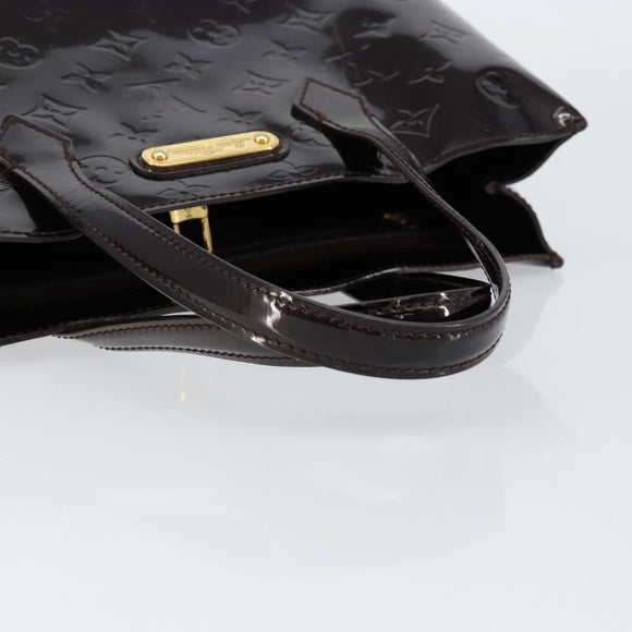 LOUIS VUITTON Monogram Vernis Wilshire PM Hand Bag Amarante M93641 Auth gh1345