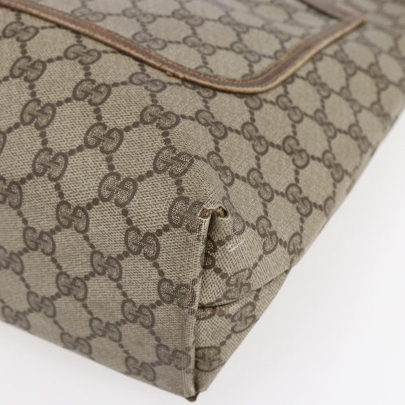 GUCCI GG Supreme Web Sherry Line Tote Bag PVC Beige Gold 39 02 003 Auth gh1349