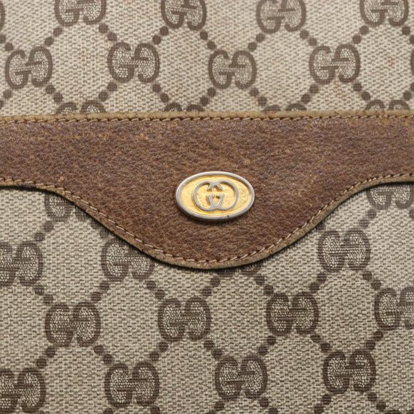 GUCCI GG Supreme Web Sherry Line Tote Bag PVC Beige Gold 39 02 003 Auth gh1349